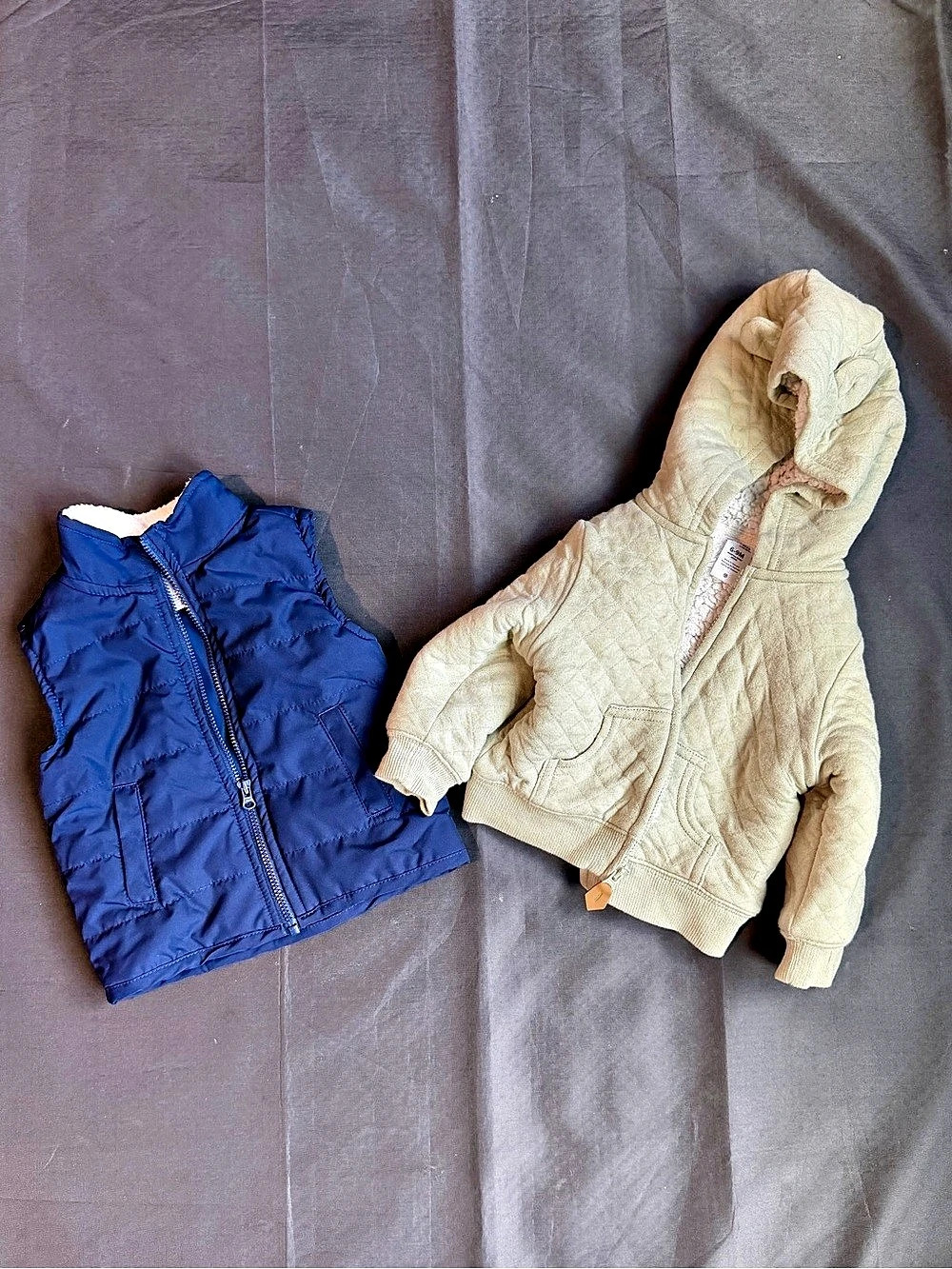 Carter's Kids Blue & Cream Puffer Jacket Set